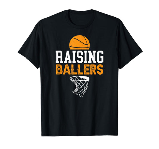 Raising Ballers Basketball Dad T-Shirt - Aesthetic Graphic Unisex - T-Shirt, Sweatshirt, Hoodie