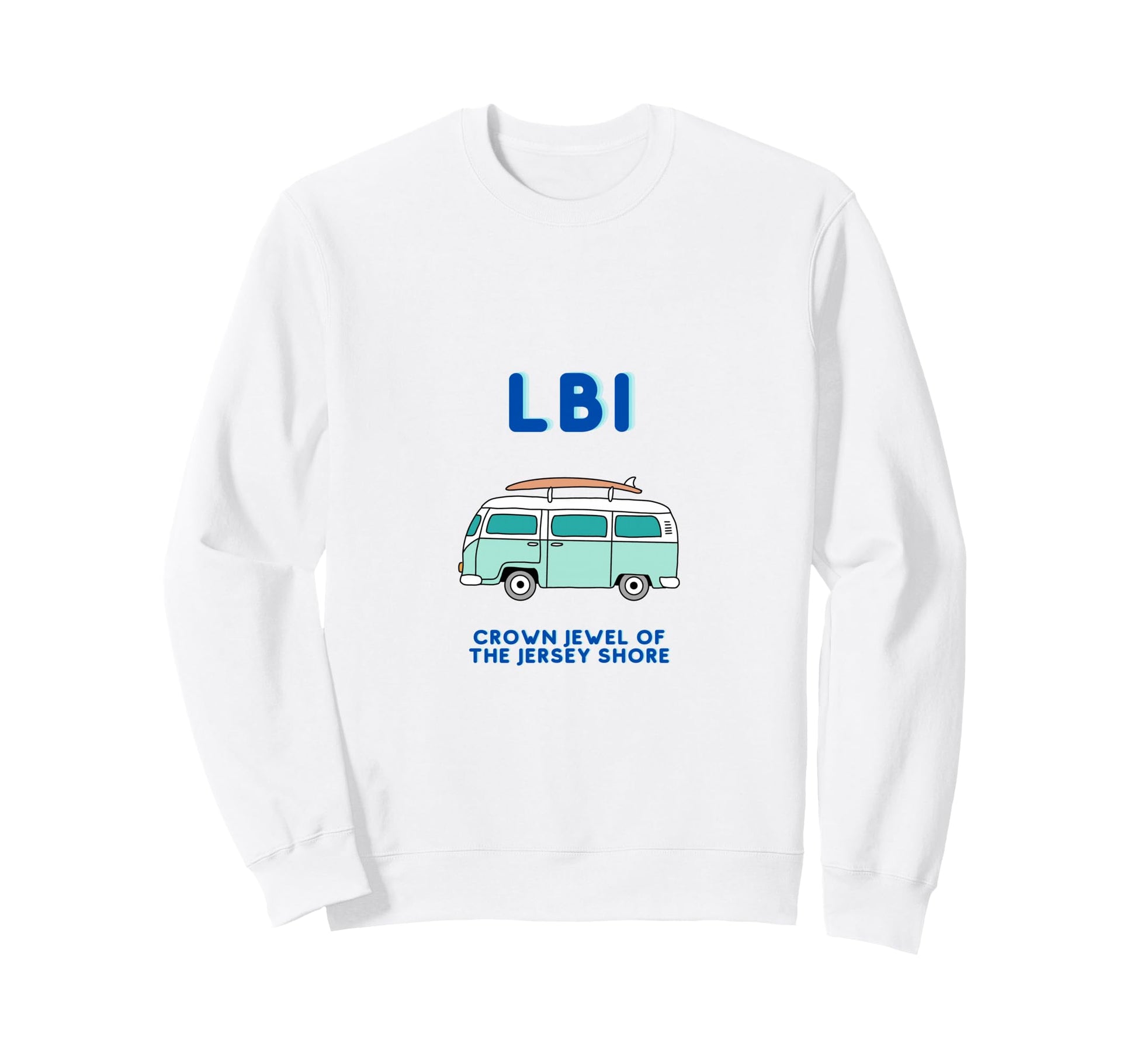 Lbi Crown Jewel Jersey Shore Sweatshirt - Minimalist Print Unisex - T-Shirt, Sweatshirt, Hoodie