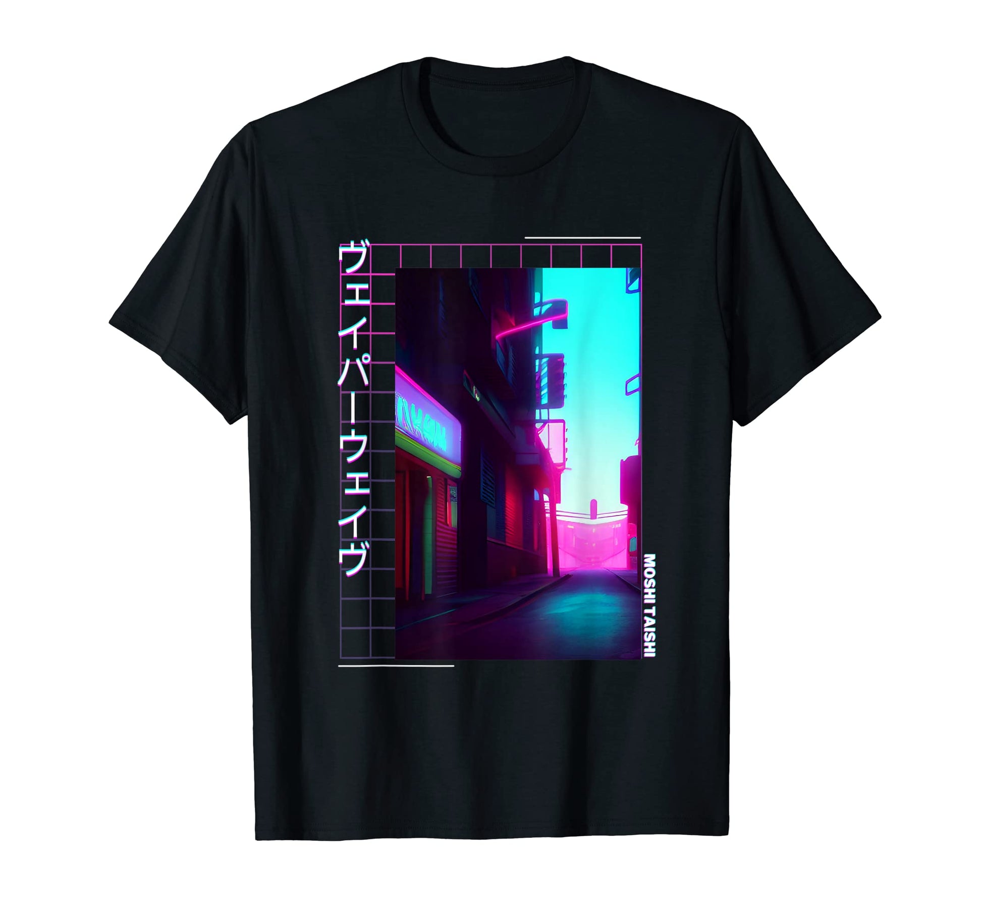 90S Synthwave Japanese Vaporwave Art Otaku T-Shirt - Graphic Print Unisex - T-Shirt, Sweatshirt, Hoodie