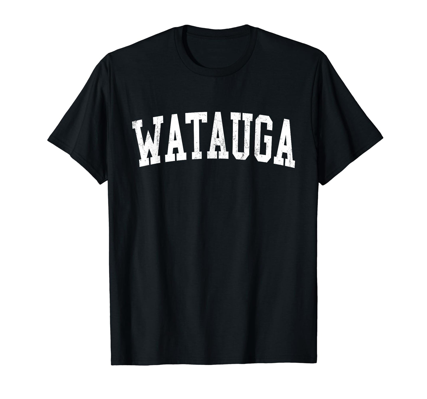 Watauga Tx Distressed White Varsity T-Shirt - Graphic Print for Adults - T-Shirt, Sweatshirt, Hoodie