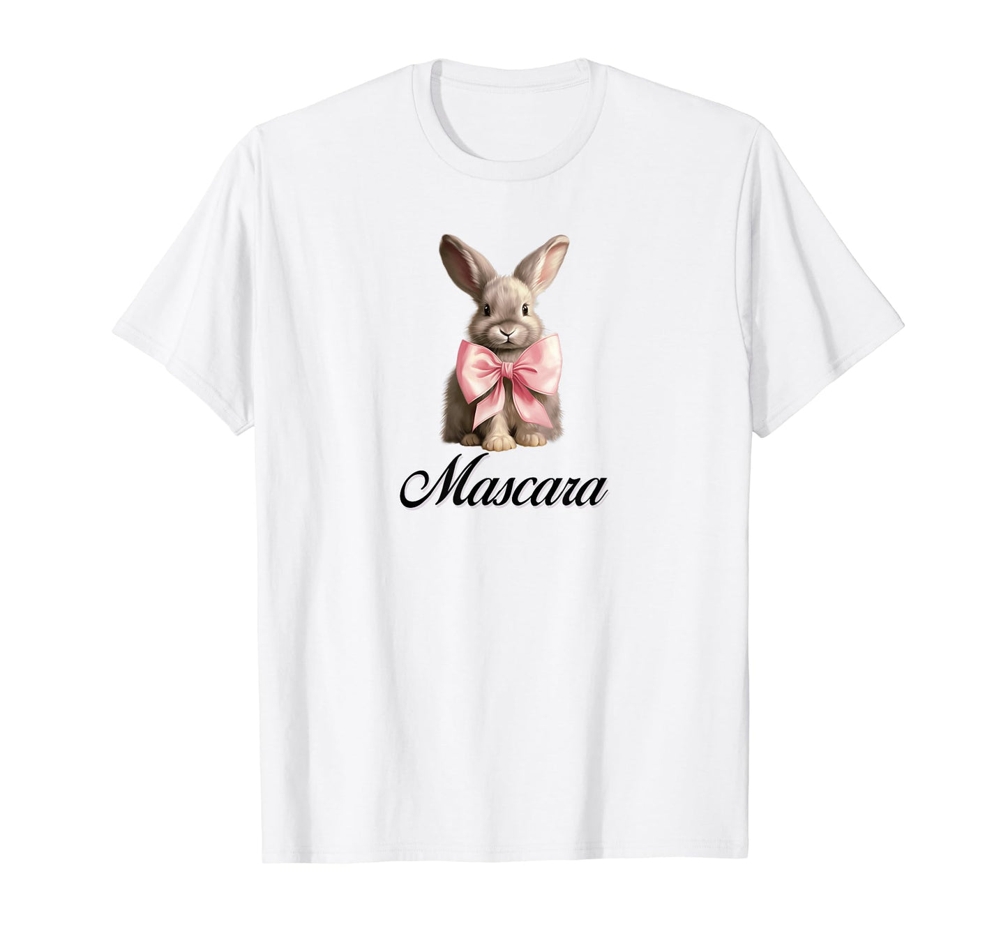 Mascara Bunny Coquette Bow T-Shirt - Casual Everyday Wear Men Women - T-Shirt, Sweatshirt, Hoodie