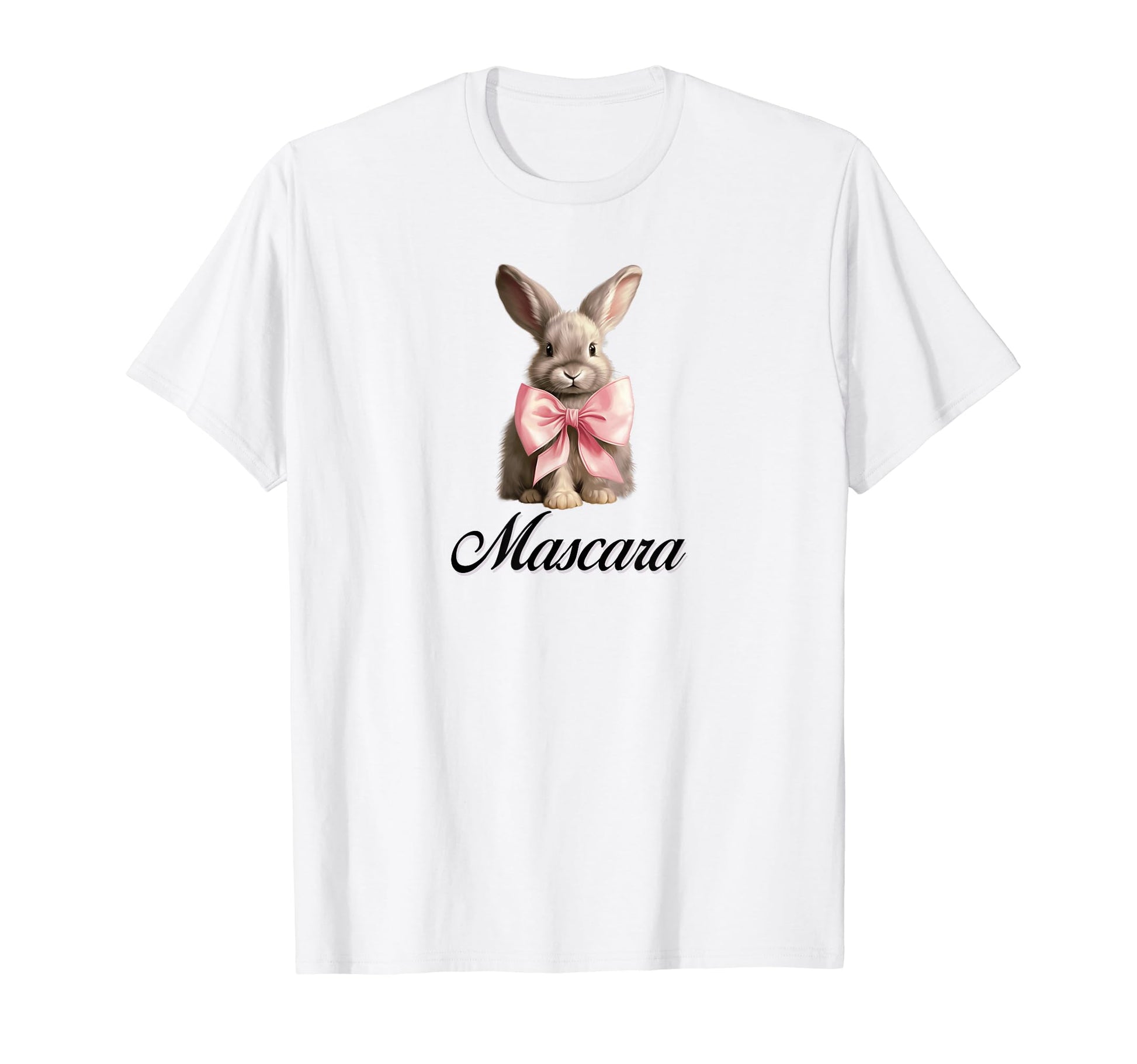 Mascara Bunny Coquette Bow T-Shirt - Casual Everyday Wear Men Women - T-Shirt, Sweatshirt, Hoodie