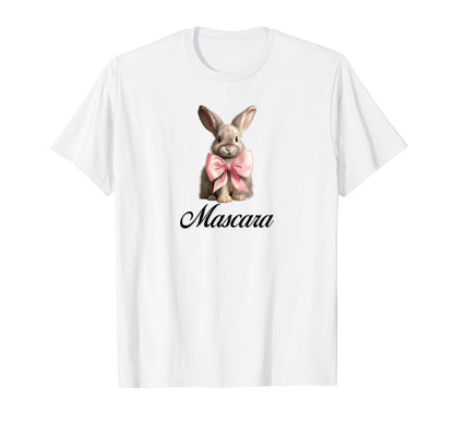 Mascara Bunny Coquette Bow T-Shirt - Casual Everyday Wear Men Women - T-Shirt, Sweatshirt, Hoodie