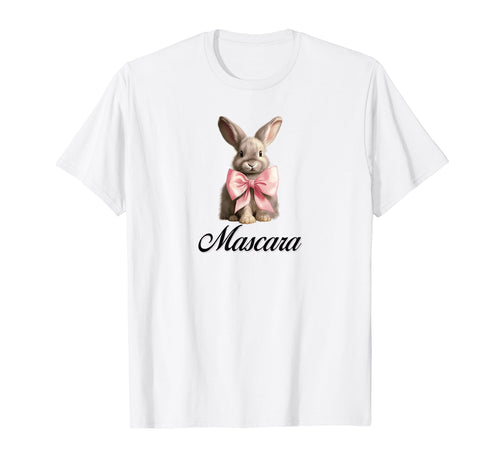 Mascara Bunny Coquette Bow T-Shirt - Casual Everyday Wear Men Women - T-Shirt, Sweatshirt, Hoodie