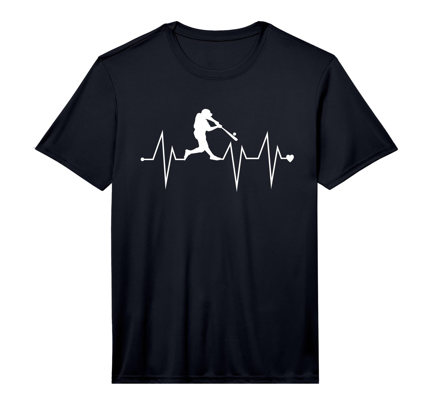 Baseball Heartbeat Heart Funny Pulse T-Shirt - Minimalist Print for Adults - T-Shirt, Sweatshirt, Hoodie