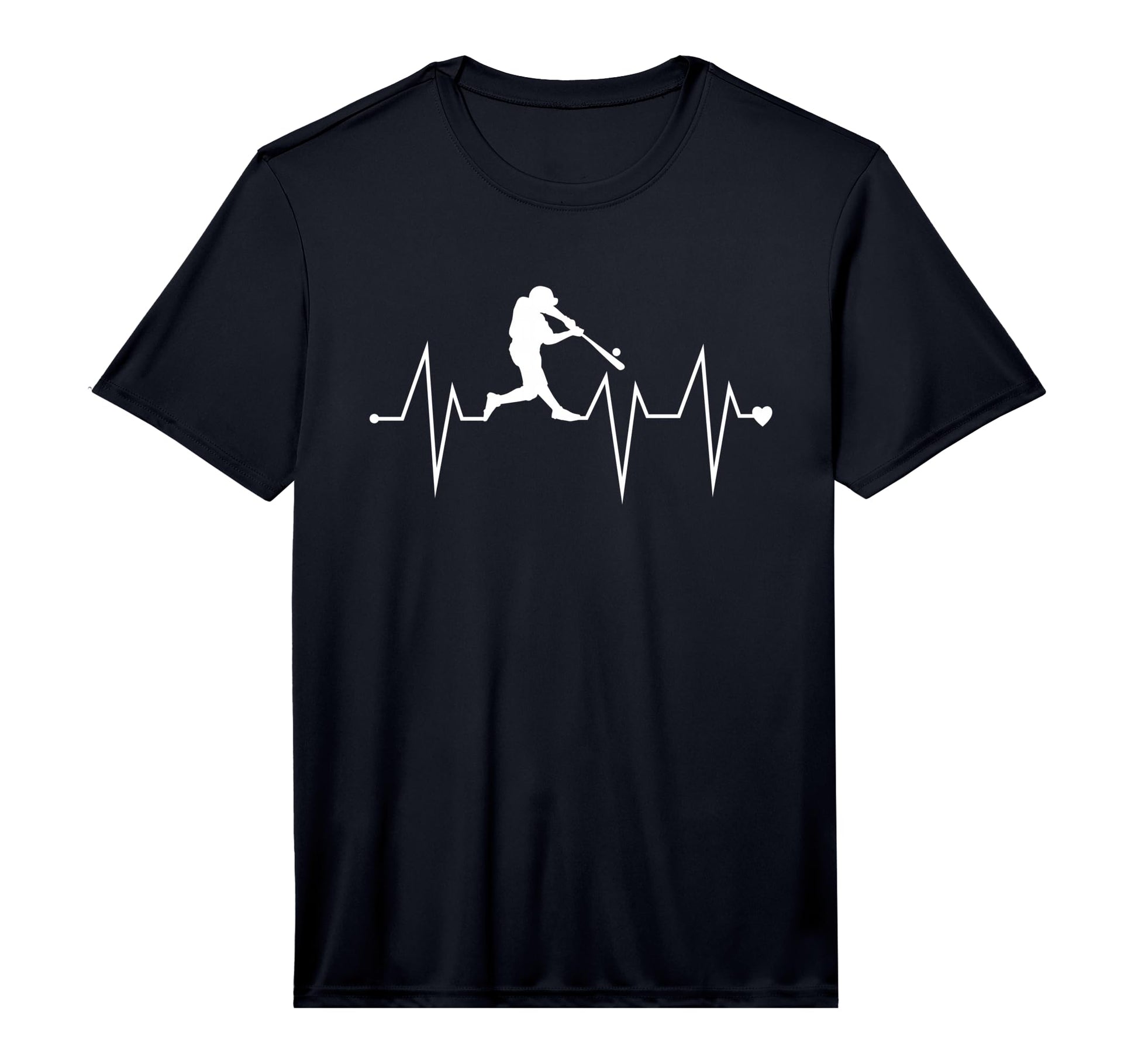 Baseball Heartbeat Heart Funny Pulse T-Shirt - Minimalist Print for Adults - T-Shirt, Sweatshirt, Hoodie