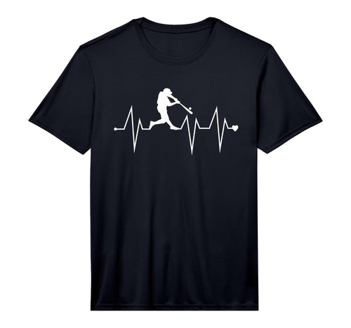 Baseball Heartbeat Heart Funny Pulse T-Shirt - Minimalist Print for Adults - T-Shirt, Sweatshirt, Hoodie