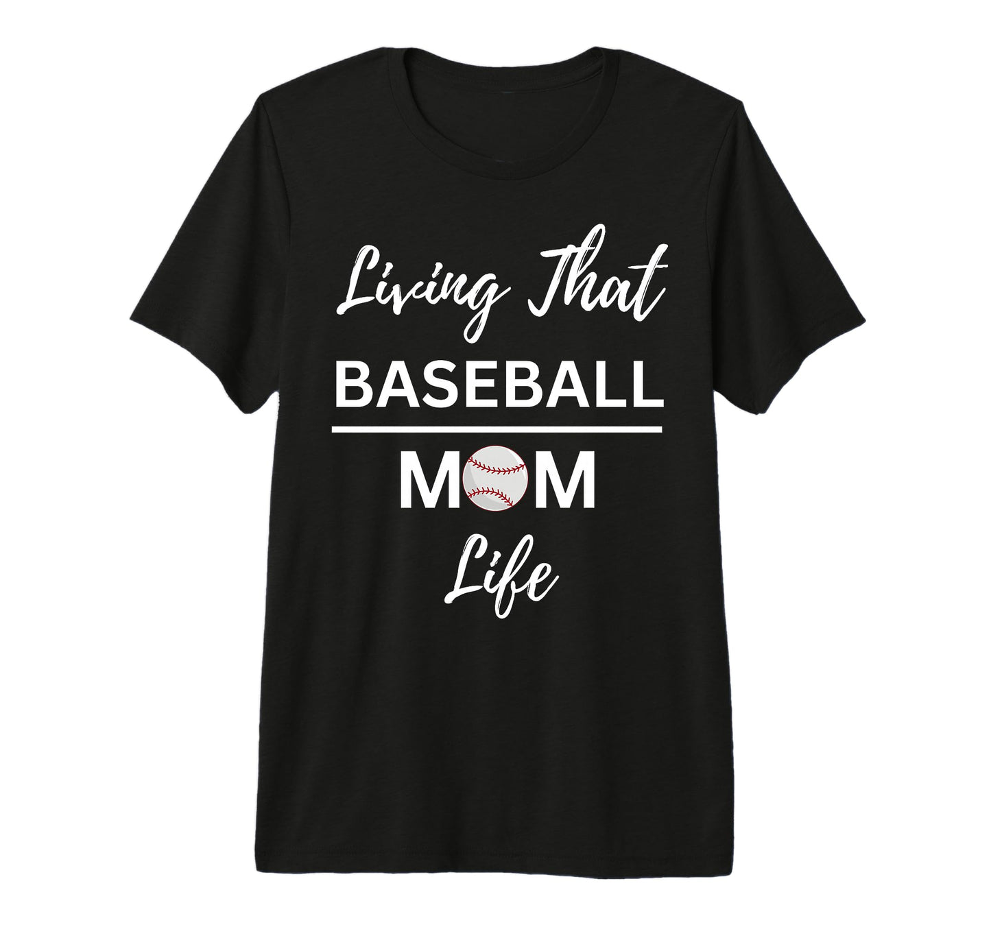 Living That Baseball Mom Life Tri Blend T-Shirt - Graphic Print Men Women - T-Shirt, Sweatshirt, Hoodie