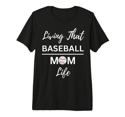 Living That Baseball Mom Life Tri Blend T-Shirt - Graphic Print Men Women - T-Shirt, Sweatshirt, Hoodie
