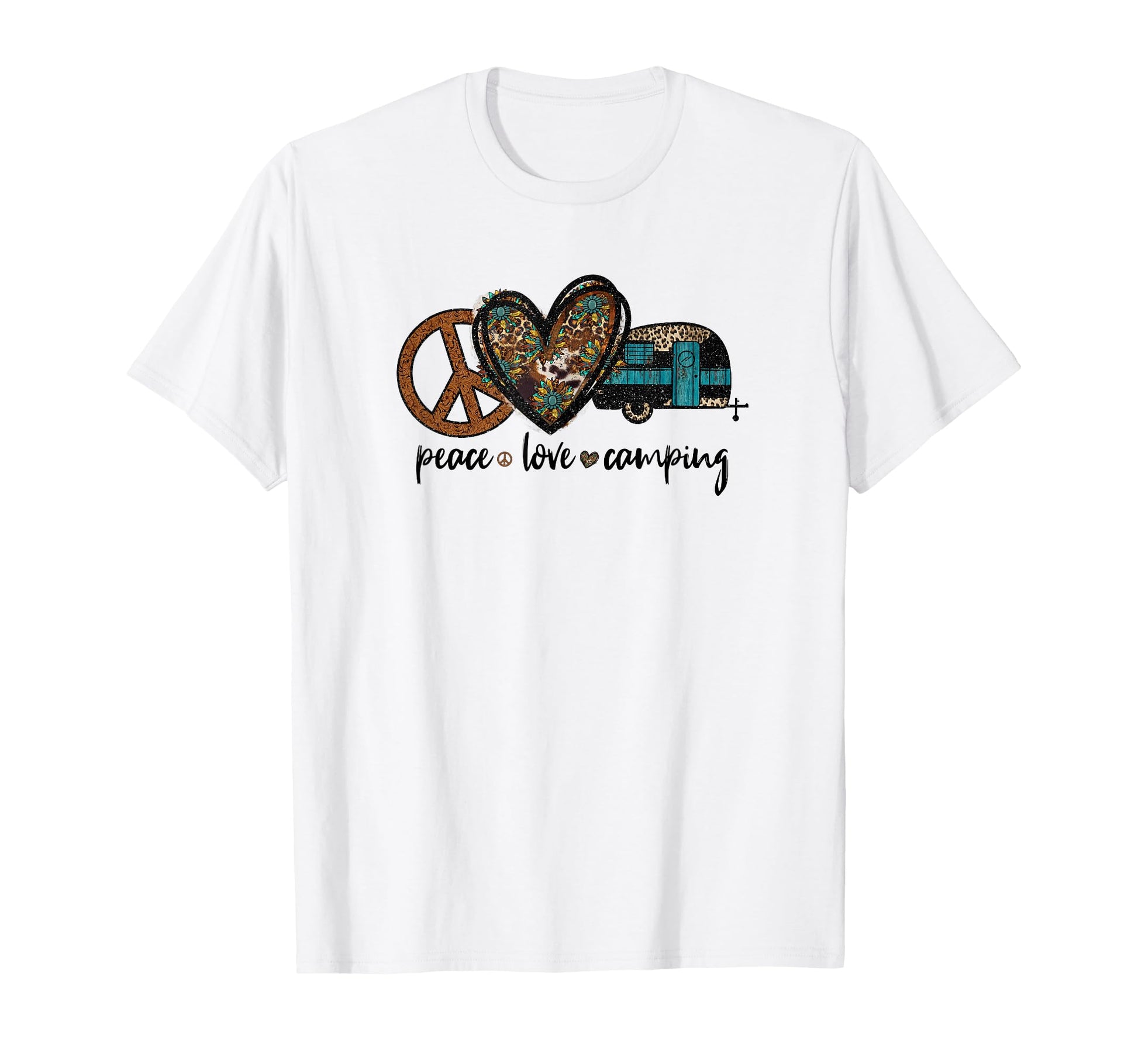 Peace Love Camping T-Shirt - Trendy Graphic for Adults - T-Shirt, Sweatshirt, Hoodie