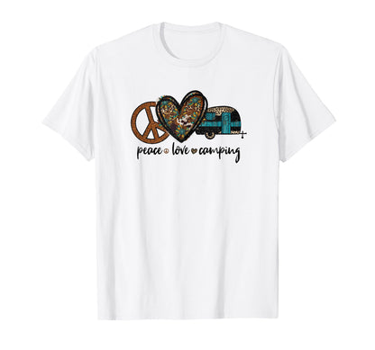 Peace Love Camping T-Shirt - Trendy Graphic for Adults - T-Shirt, Sweatshirt, Hoodie