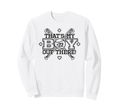 Baseball Mom Dad Thats My Proud Sweatshirt - Custom Art Print for Adults - T-Shirt, Sweatshirt, Hoodie