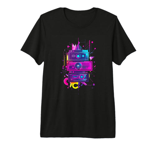 Colorful Camera Art Technology Tri T-Shirt - Minimalist Print for Adults - T-Shirt, Sweatshirt, Hoodie