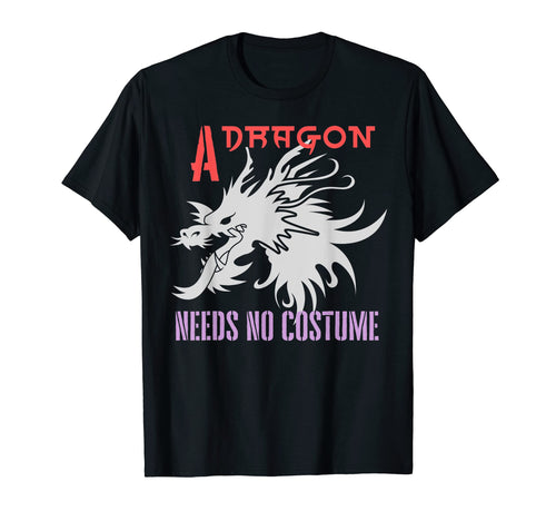 Halloween Dragon Needs No Costume Rainbow T-Shirt - Minimalist Print Unisex - T-Shirt, Sweatshirt, Hoodie