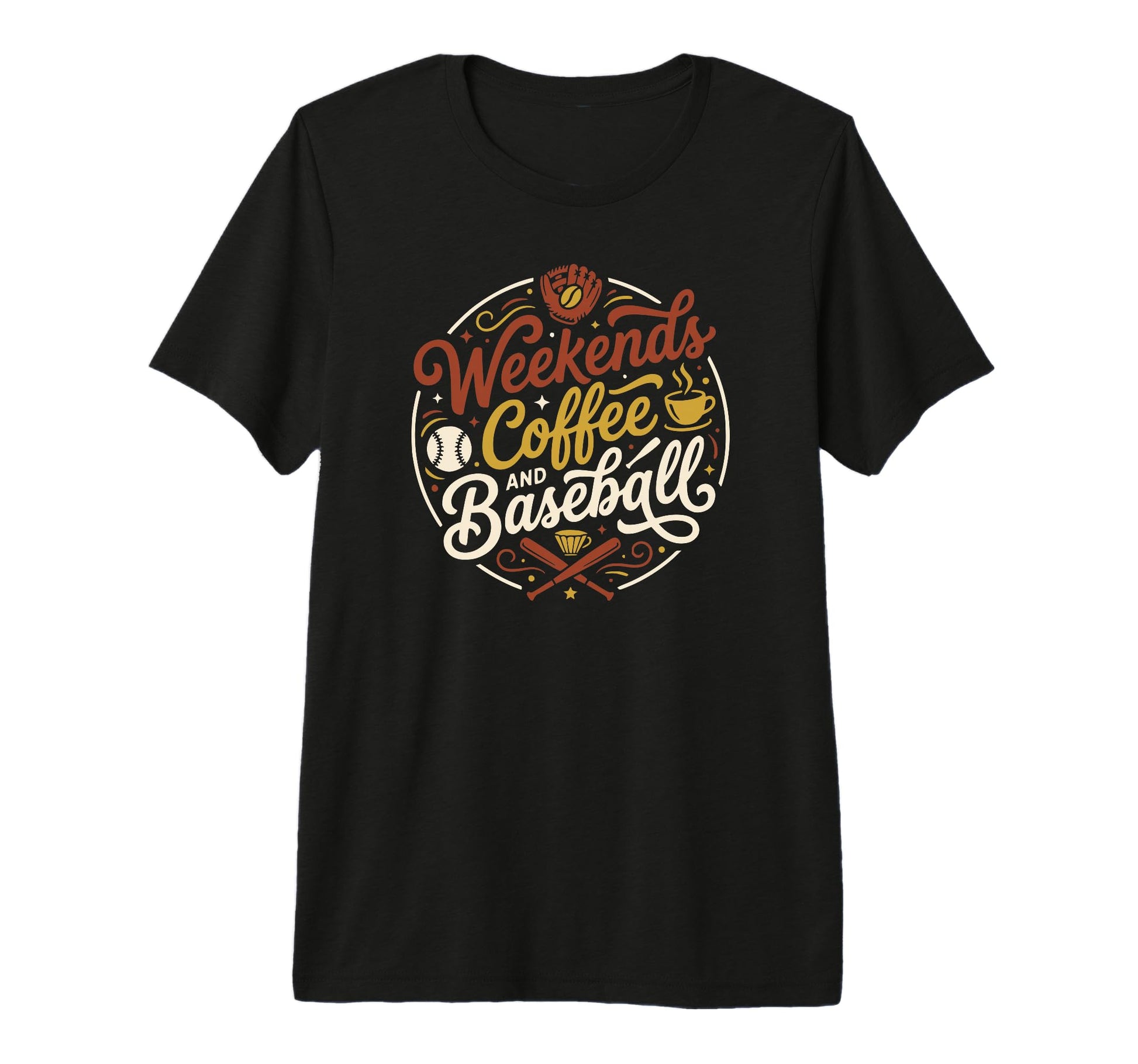 Funny Baseball Mom Weekends Coffee And T-Shirt - Unique Graphic for Adults - T-Shirt, Sweatshirt, Hoodie