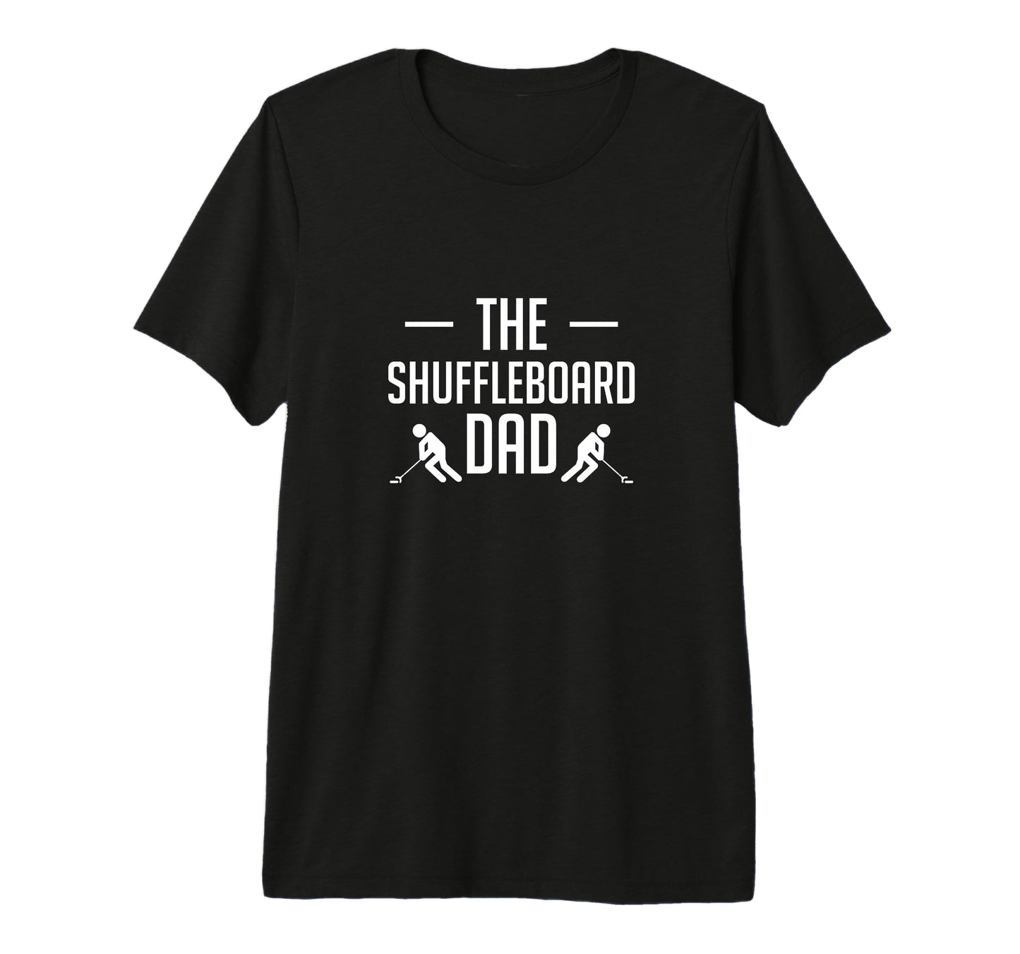 Mens Shuffleboard Dad Fathers Day T-Shirt - Custom Art Print Men Women - T-Shirt, Sweatshirt, Hoodie