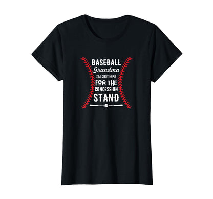 Baseball Grandma Im Just Here T-Shirt - Unique Graphic for Adults - T-Shirt, Sweatshirt, Hoodie