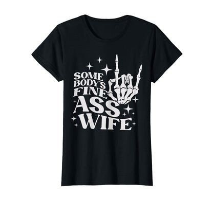 Somebodys Fine Ass Wife Boho T-Shirt - Minimalist Print for Adults - T-Shirt, Sweatshirt, Hoodie