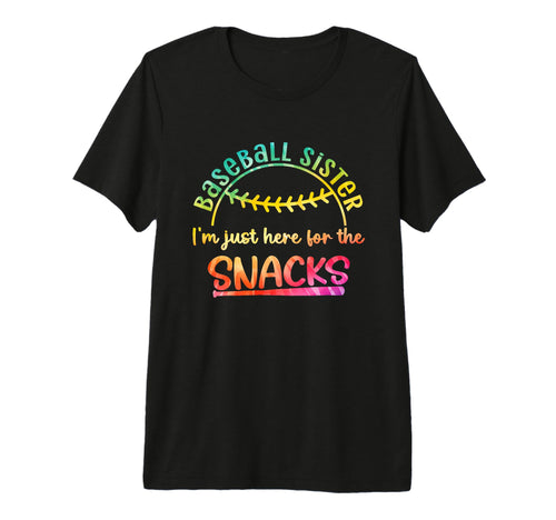 Im Just Here Snacks Tie Dye Funny T-Shirt - Fun Novelty Design Unisex - T-Shirt, Sweatshirt, Hoodie
