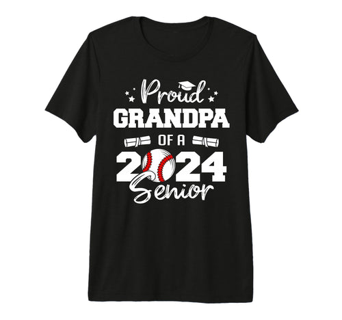 Mens Proud Grandpa 2024 Senior Funny T-Shirt - Custom Art Print for Adults - T-Shirt, Sweatshirt, Hoodie