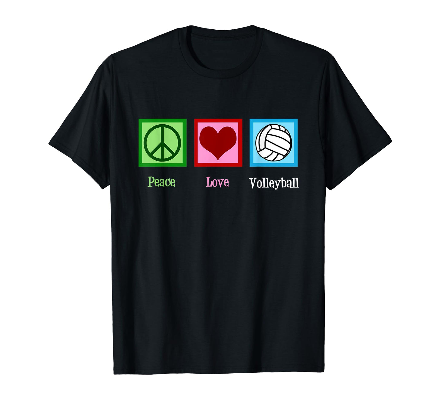 Peace Love Volleyball T-Shirt - Aesthetic Graphic for Adults - T-Shirt, Sweatshirt, Hoodie