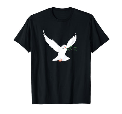 Peace Dove Branch Peace Love Peace T-Shirt - Novelty Apparel for Adults - T-Shirt, Sweatshirt, Hoodie