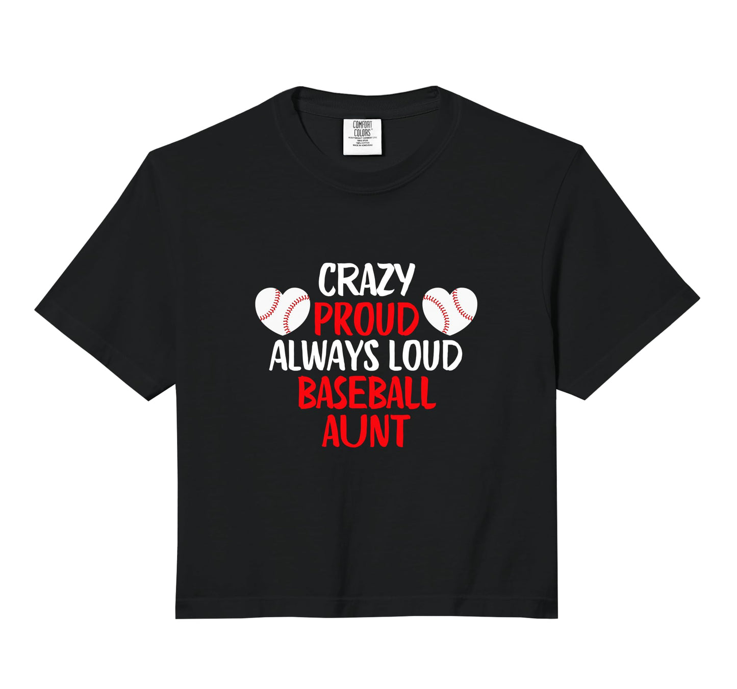 Crazy Proud Always Loud Baseball Hoodie - Aesthetic Graphic for Adults - T-Shirt, Sweatshirt, Hoodie
