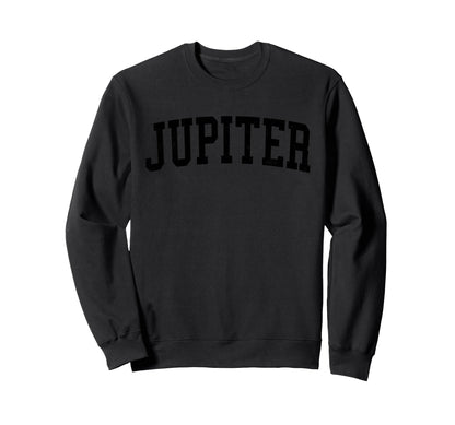 Jupiter Fl Distressed Black Varsity Sweatshirt - Custom Art Print Men Women - T-Shirt, Sweatshirt, Hoodie