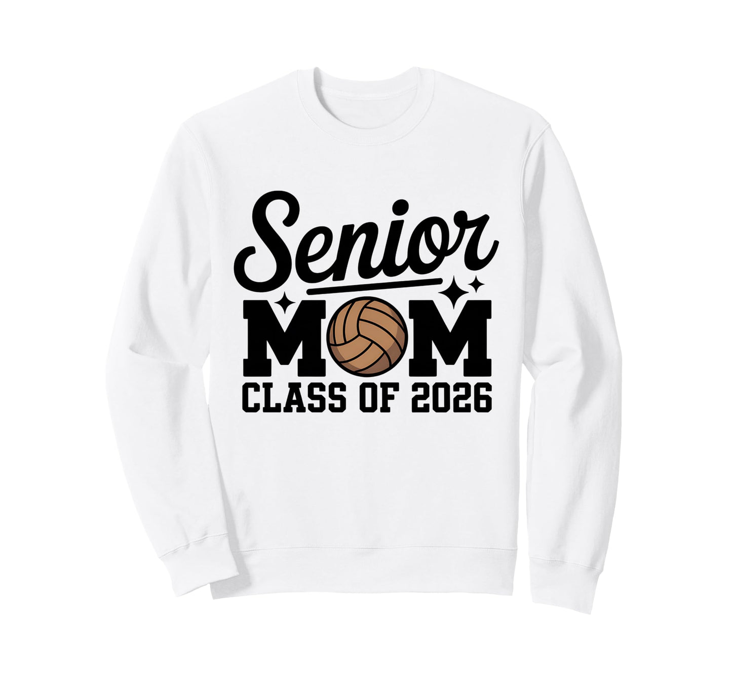 Volleyball Senior Mom 2026 Class Sweatshirt - Custom Art Print Unisex - T-Shirt, Sweatshirt, Hoodie