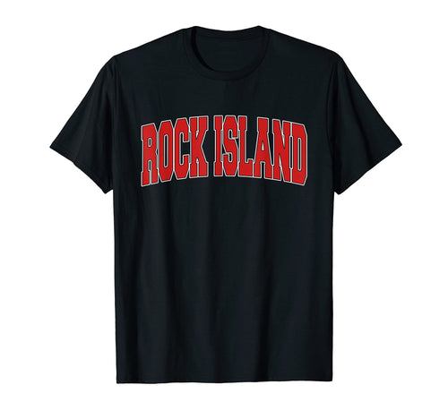 Rock Island Il Illinois Varsity Usa T-Shirt - Minimalist Print for Adults - T-Shirt, Sweatshirt, Hoodie