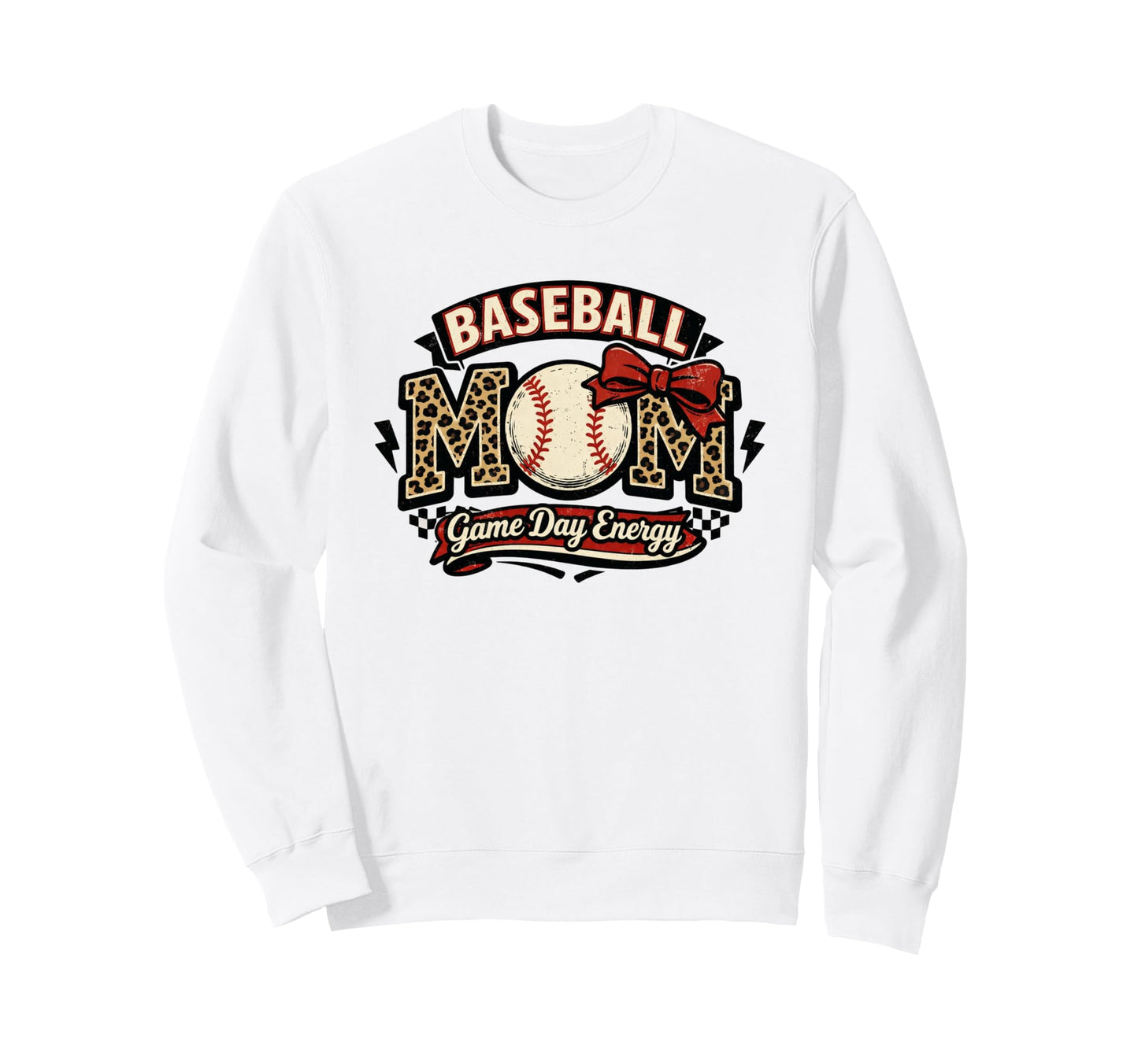 Baseball Mom Game Day Energy Sweatshirt - Fun Novelty Design Unisex - T-Shirt, Sweatshirt, Hoodie