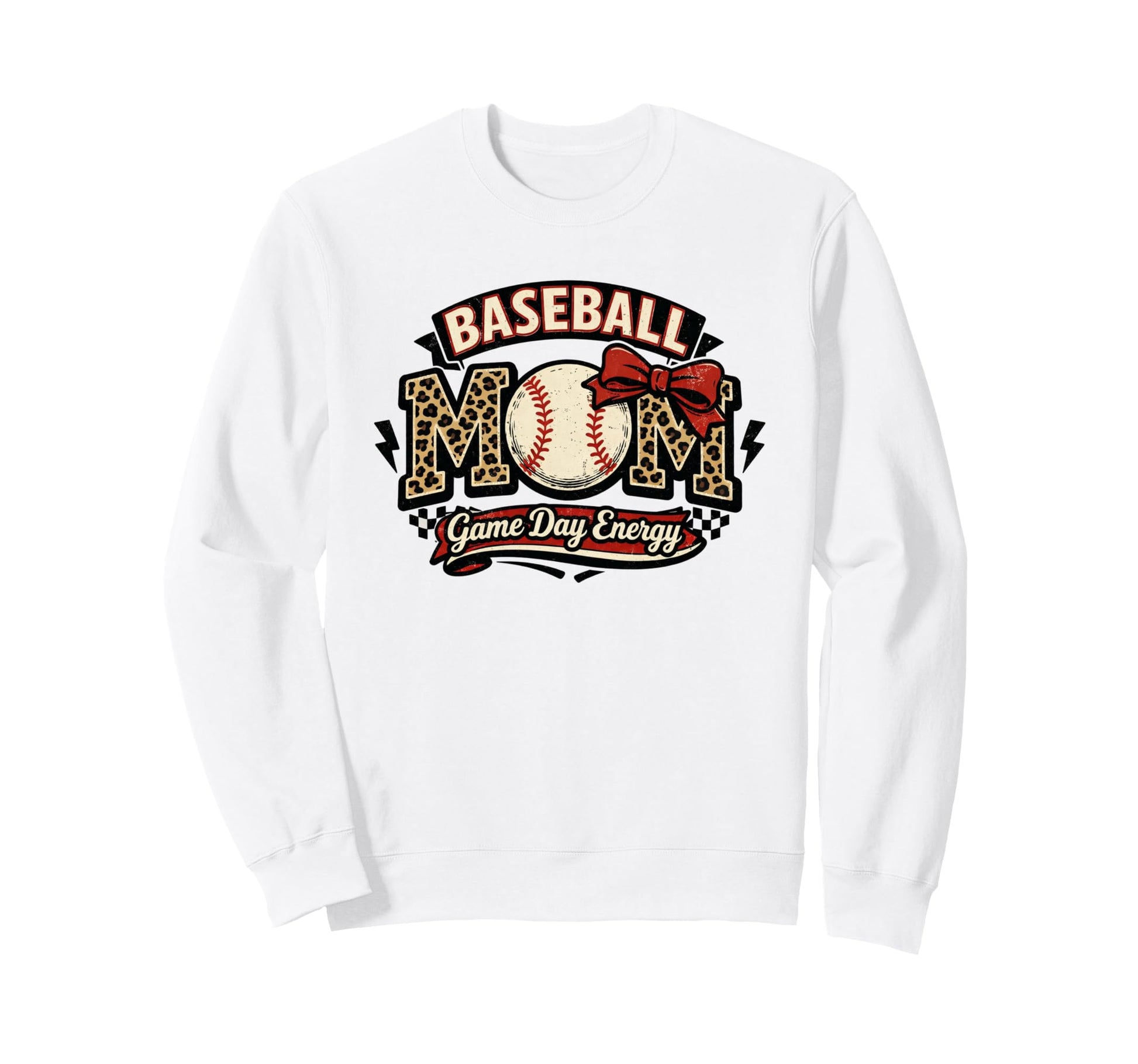Baseball Mom Game Day Energy Sweatshirt - Fun Novelty Design Unisex - T-Shirt, Sweatshirt, Hoodie