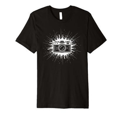 Camera Photo Photography Flash Lens T-Shirt - Trendy Graphic Unisex - T-Shirt, Sweatshirt, Hoodie