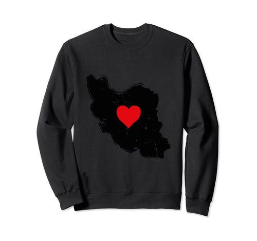 Iran Map Symbol Heart Free Iran Sweatshirt - Streetwear Style Men Women - T-Shirt, Sweatshirt, Hoodie