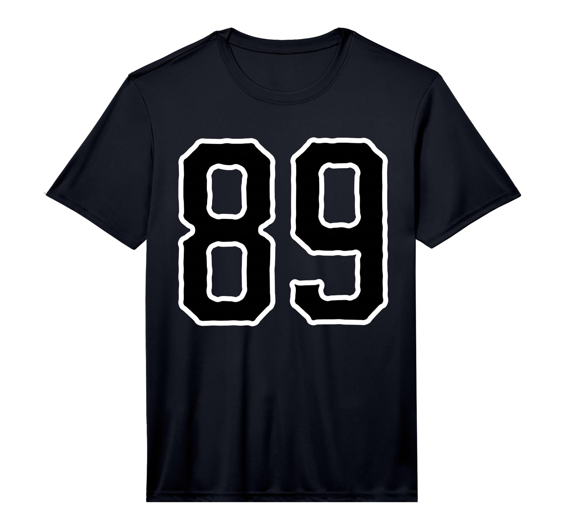 White Black Sports Team Number 89 T-Shirt - Aesthetic Graphic for Adults - T-Shirt, Sweatshirt, Hoodie