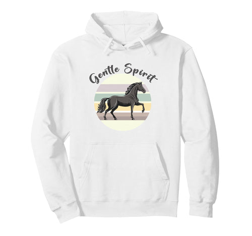 Gentle Spirit Minimalist Equestrian Hoodie - Trendy Graphic Men Women - T-Shirt, Sweatshirt, Hoodie