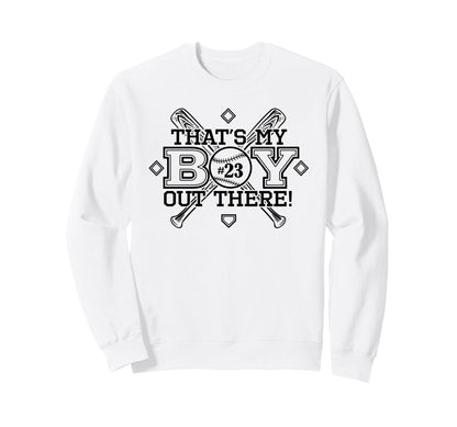 Baseball Mom Dad Thats My Proud Sweatshirt - Graphic Print for Adults - T-Shirt, Sweatshirt, Hoodie
