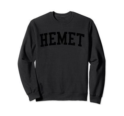 Hemet Ca Distressed Black Varsity Sweatshirt - Custom Art Print for Adults - T-Shirt, Sweatshirt, Hoodie