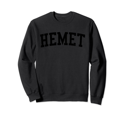 Hemet Ca Distressed Black Varsity Sweatshirt - Custom Art Print for Adults - T-Shirt, Sweatshirt, Hoodie