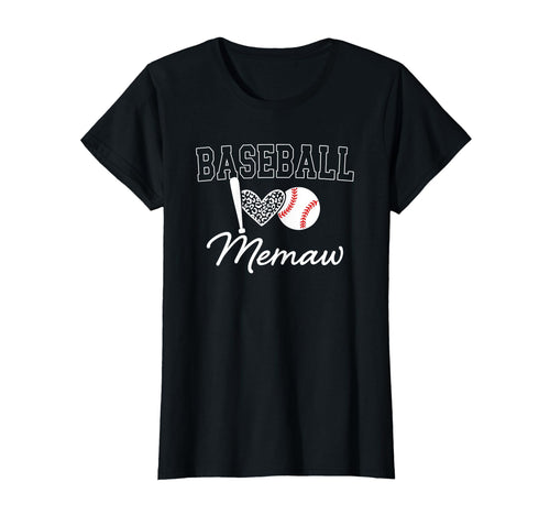 Baseball Memaw Baseball Game Day Grandma T-Shirt - Novelty Apparel Unisex - T-Shirt, Sweatshirt, Hoodie
