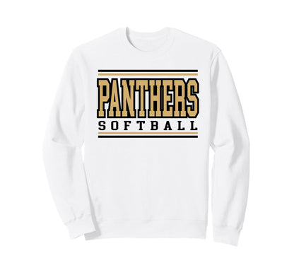 Panthers Softball Mom Gold Panther Sweatshirt - Aesthetic Graphic Unisex - T-Shirt, Sweatshirt, Hoodie