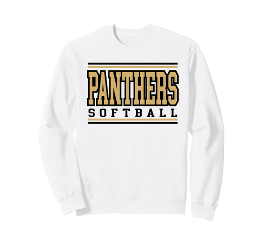 Panthers Softball Mom Gold Panther Sweatshirt - Aesthetic Graphic Unisex - T-Shirt, Sweatshirt, Hoodie