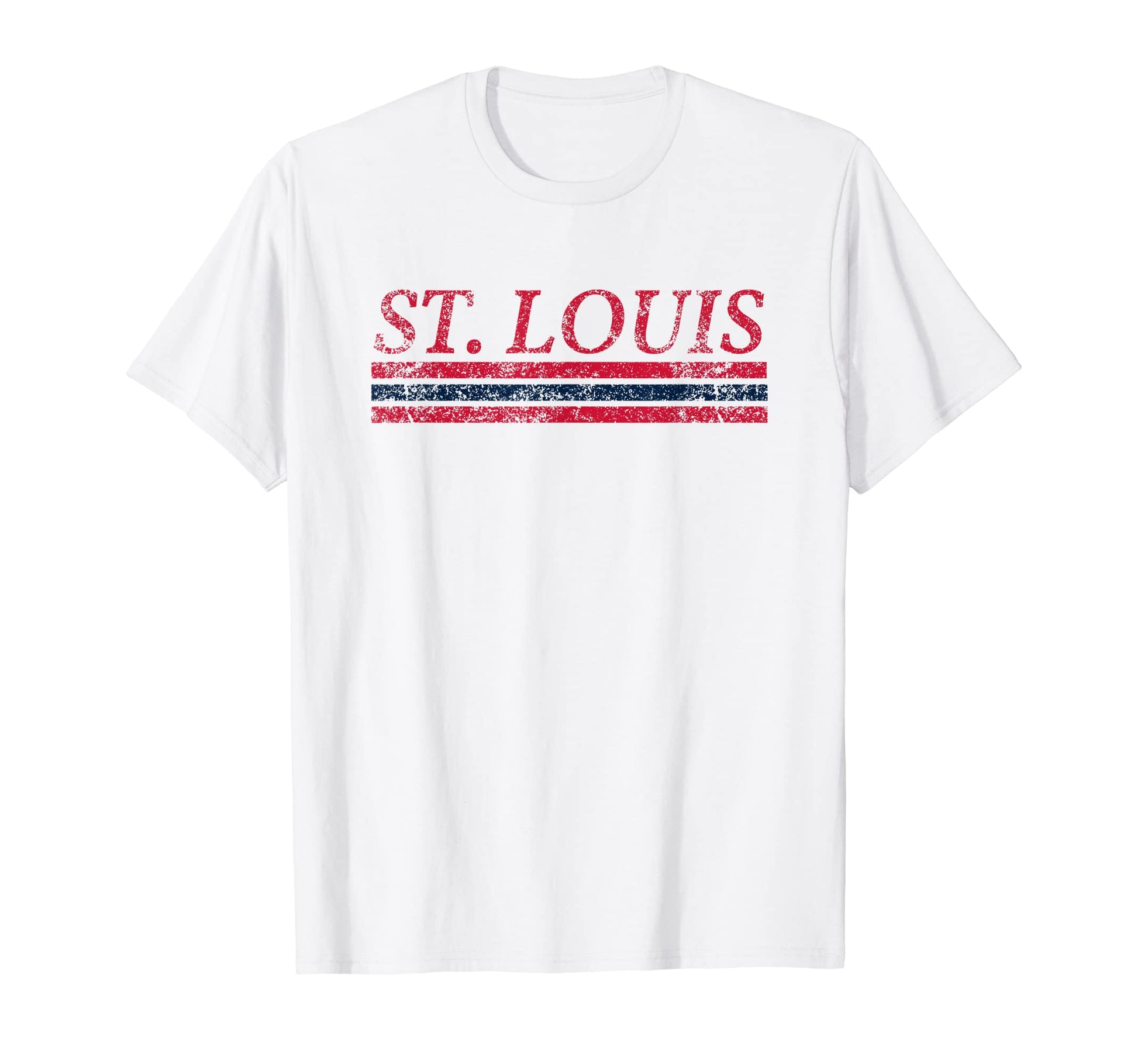 St Louis Missouri Weathered Stripe T-Shirt - Novelty Apparel Unisex - T-Shirt, Sweatshirt, Hoodie