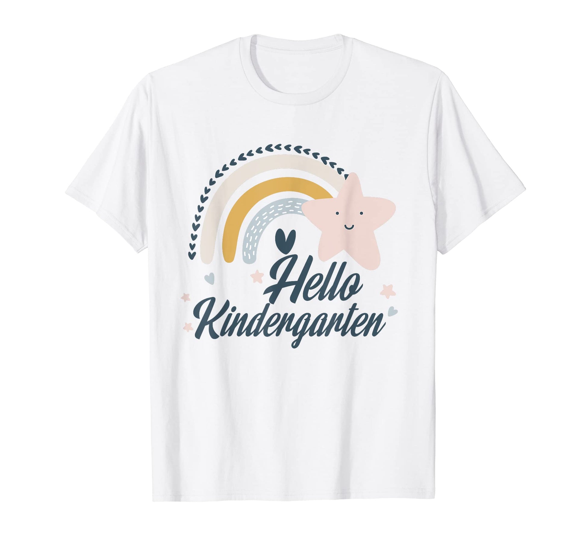 Hello Kindergarten Rainbow Teachers T-Shirt - Custom Art Print Men Women - T-Shirt, Sweatshirt, Hoodie
