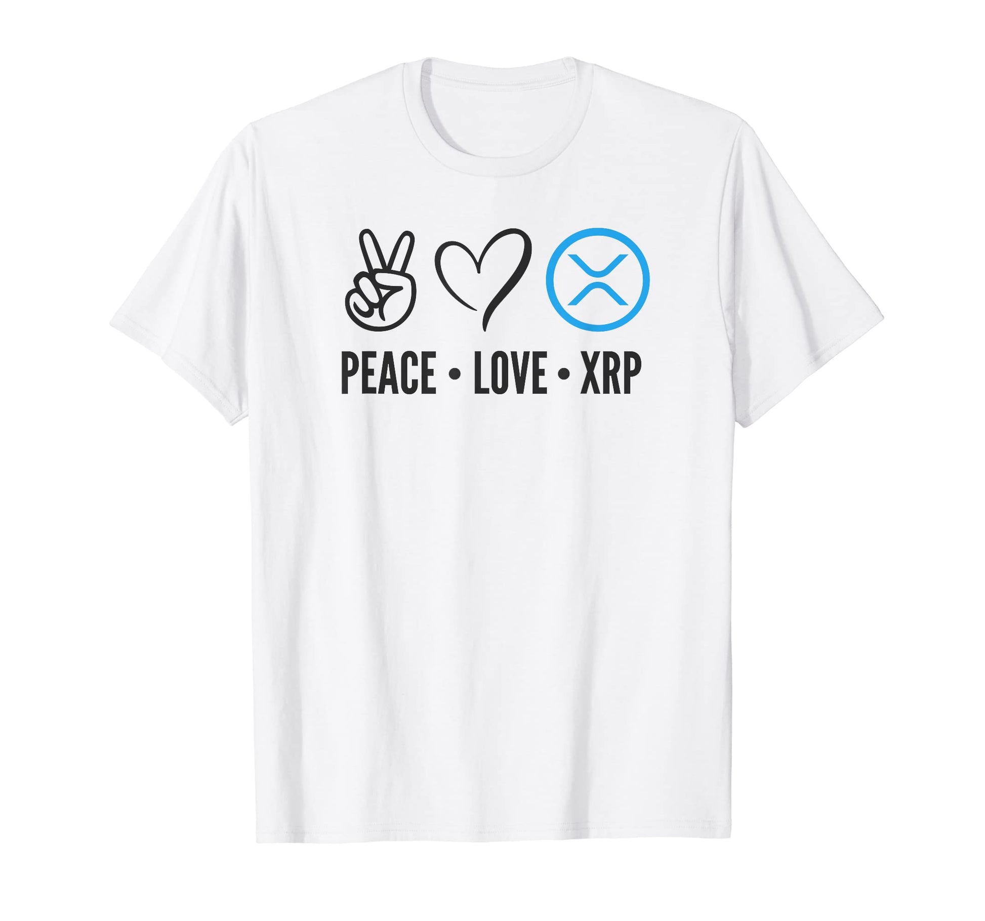 Xrp Peace Love Shirts And T-Shirt - Custom Art Print Men Women - T-Shirt, Sweatshirt, Hoodie