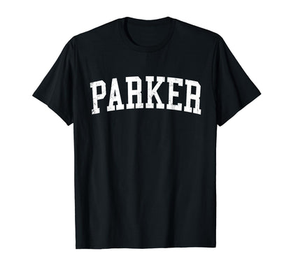 Parker Co Distressed White Varsity T-Shirt - Minimalist Print Unisex - T-Shirt, Sweatshirt, Hoodie