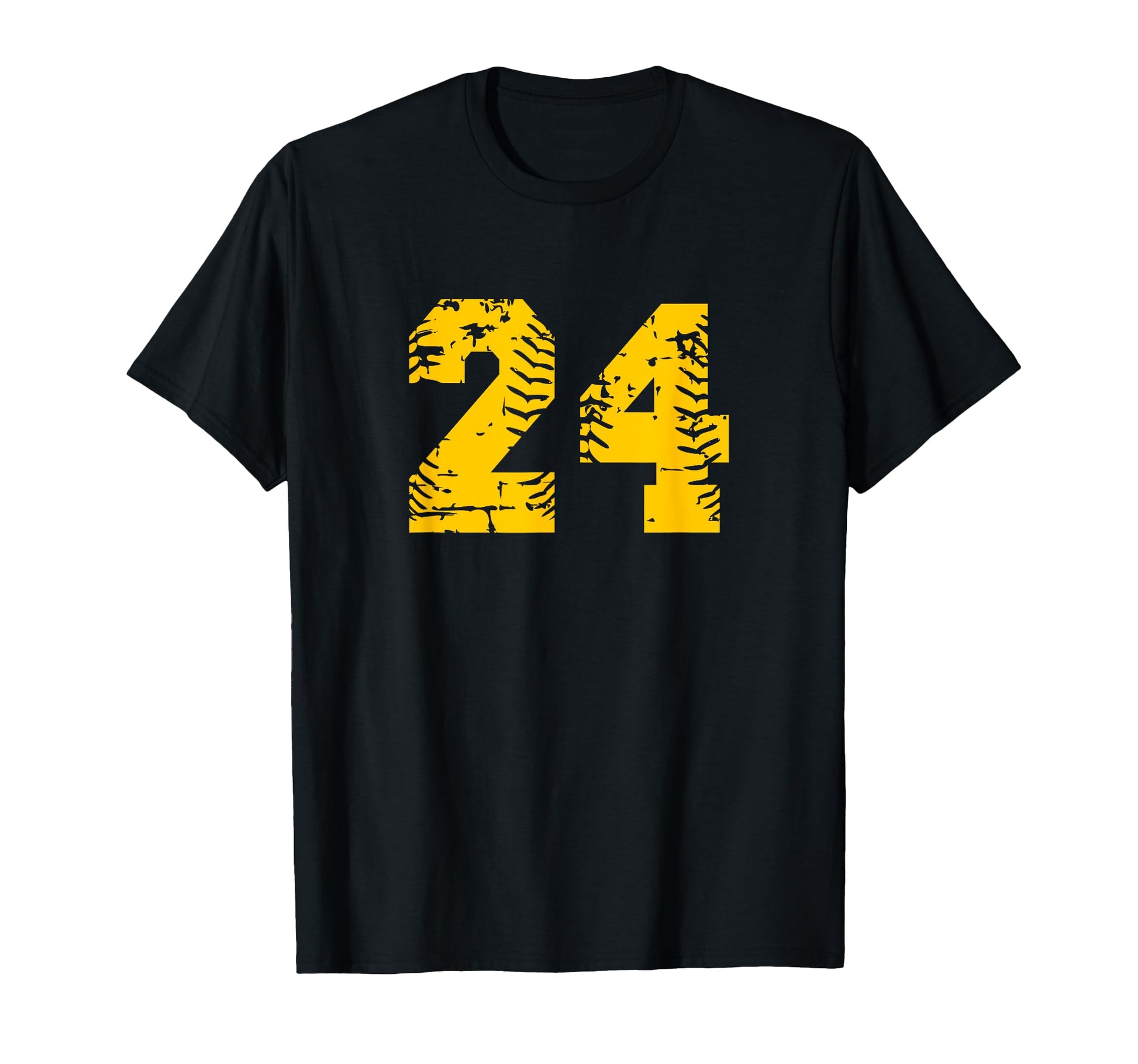 Baseball Softball Yellow Number T-Shirt - Casual Everyday Wear for Adults - T-Shirt, Sweatshirt, Hoodie