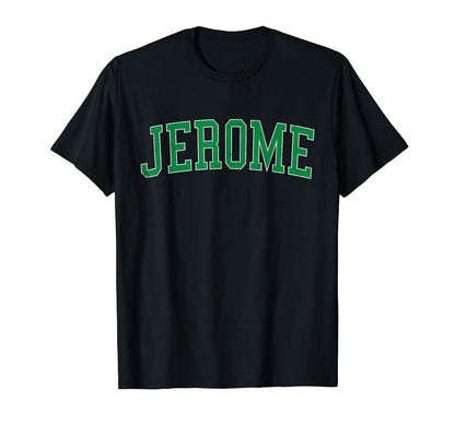 Jerome Id Distressed Green Varsity T-Shirt - Graphic Print Men Women - T-Shirt, Sweatshirt, Hoodie