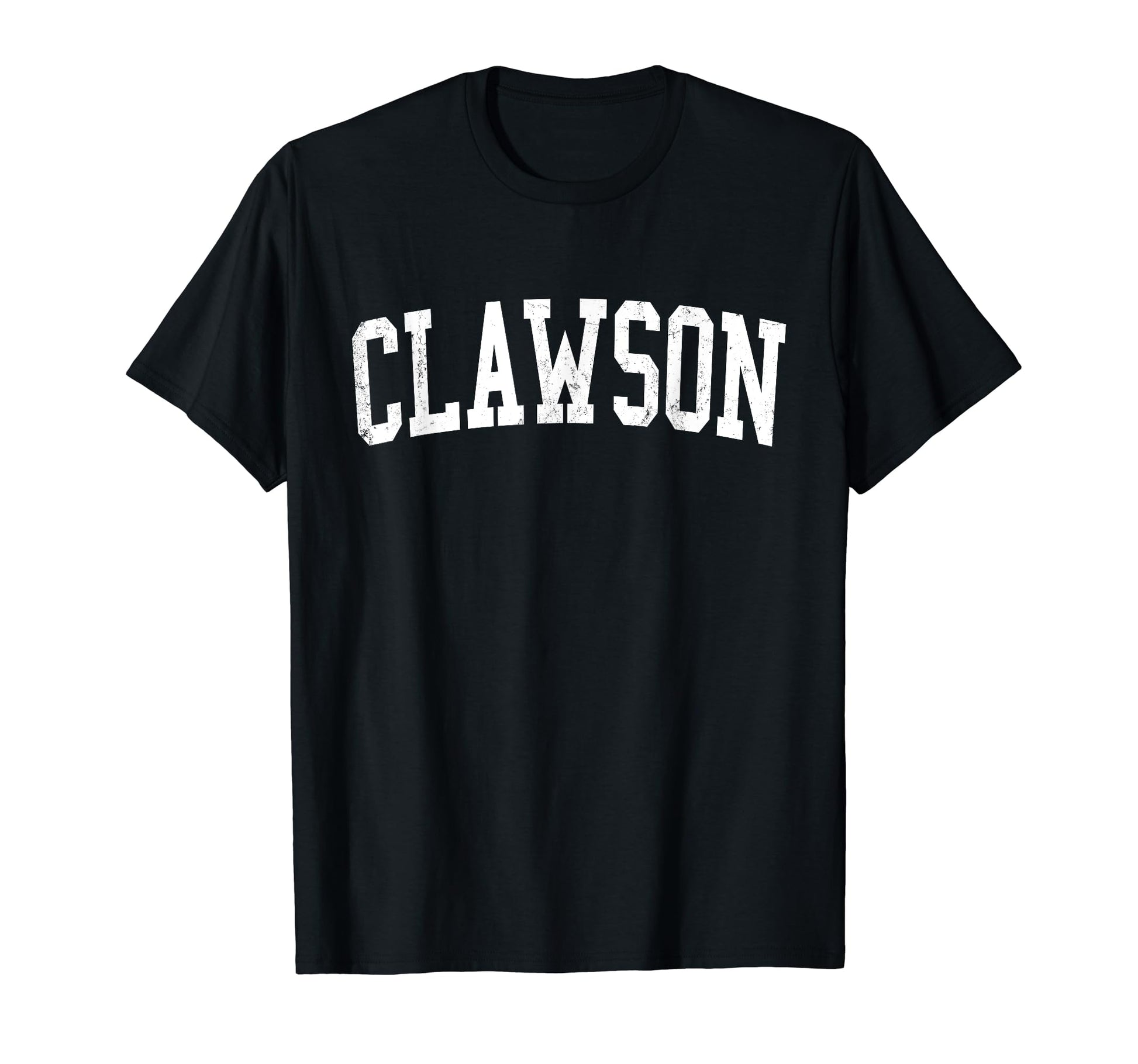 Clawson Mi Distressed White Varsity T-Shirt - Aesthetic Graphic Unisex - T-Shirt, Sweatshirt, Hoodie