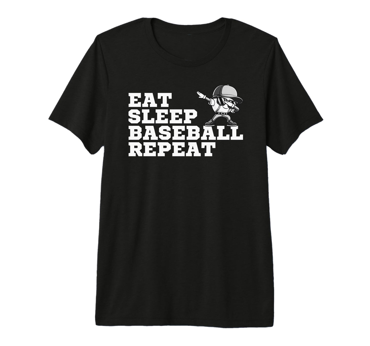 Eat Sleep Baseball Repeat Funny T-Shirt - Minimalist Print for Adults - T-Shirt, Sweatshirt, Hoodie
